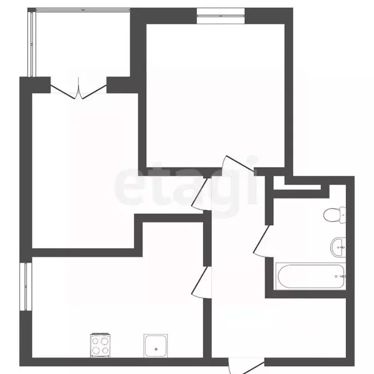 2-к кв. Тюменская область, Тюмень ул. Николая Ростовцева, 24к1 (57.5 ... - Фото 1