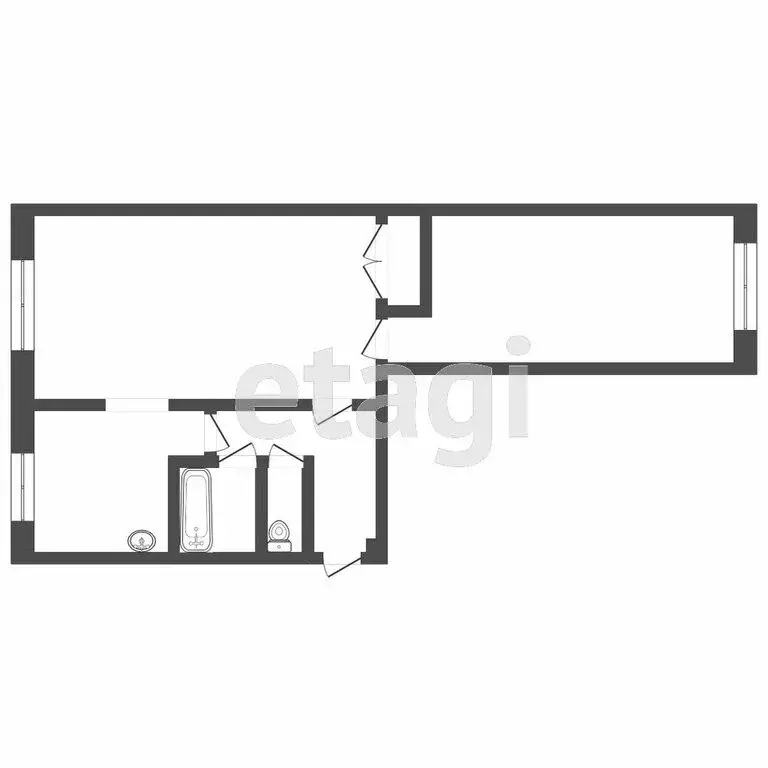 2-комнатная квартира: Северск, улица Крупской, 9А (43.8 м) - Фото 1