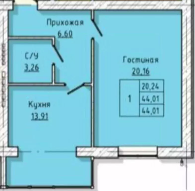 1-к кв. Кабардино-Балкария, Нальчик ул. Шарданова (44.0 м) - Фото 1
