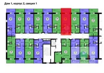 Квартира-студия, 26,7 м, 2/9 эт. - Фото 1