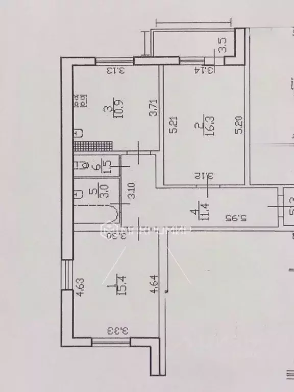 2-к кв. Санкт-Петербург Ленинский просп., 53к1 (59.0 м) - Фото 2