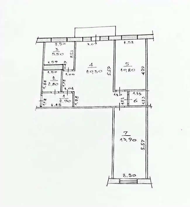 3-к кв. Чувашия, Чебоксары ул. Олега Кошевого, 9к1 (58.6 м) - Фото 1