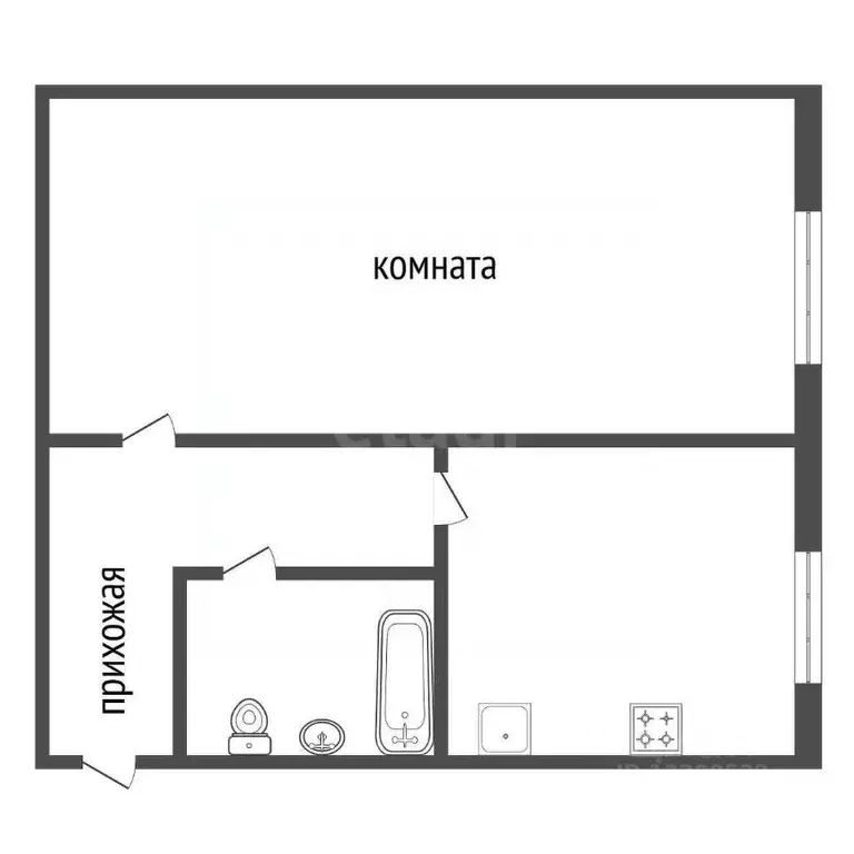 1-к кв. Красноярский край, Красноярск ул. 2-я Краснофлотская, 3 (31.6 ... - Фото 2