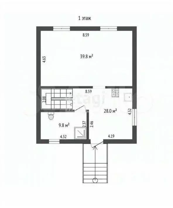 Дом в Омская область, Омск Порт-Артур мкр, ул. 1-я Электровозная, 9 ... - Фото 2