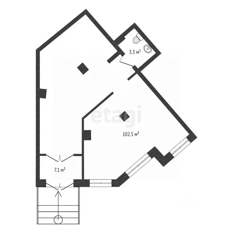 Офис в Красноярский край, Красноярск ул. Петра Подзолкова, 3И (114 м) - Фото 2