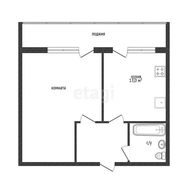 1-комнатная квартира: Воронеж, улица Миронова, 43 (42 м) - Фото 1
