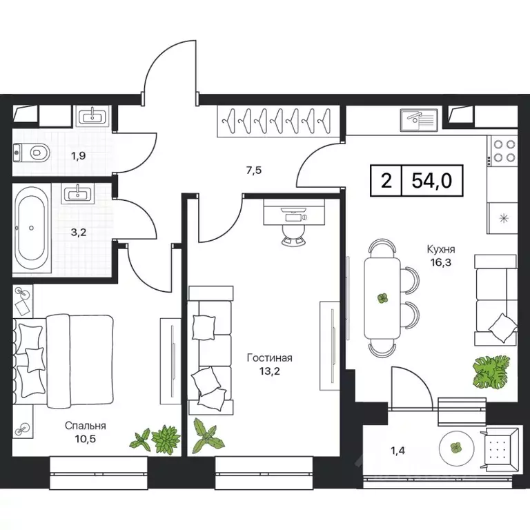 2-к кв. Московская область, Пушкино Пушкино Град жилой комплекс, к2 ... - Фото 1