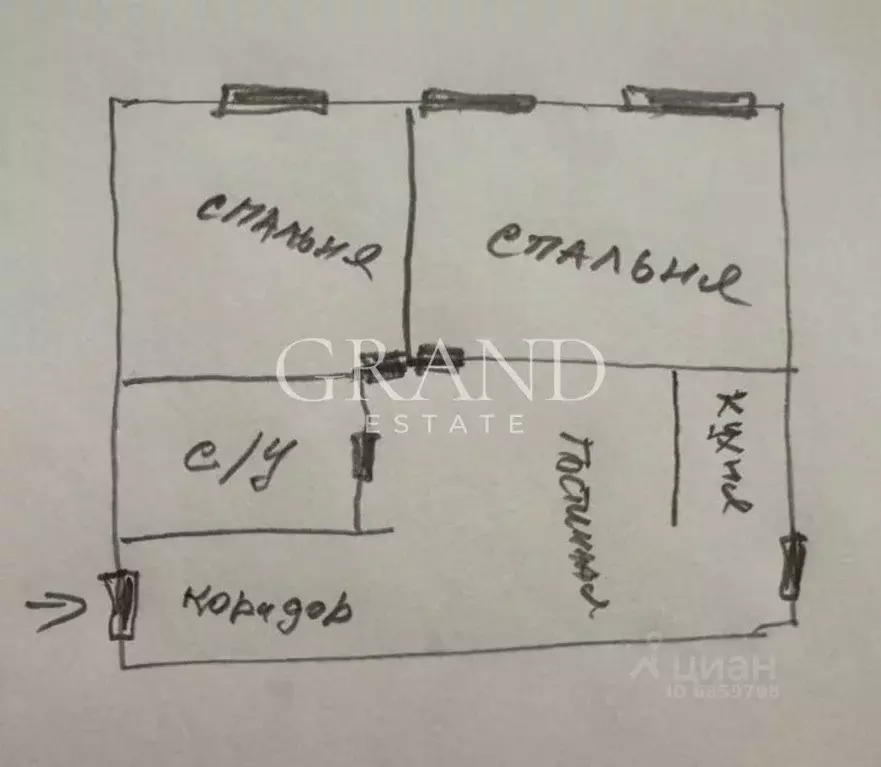 3-к кв. Москва Подсосенский пер., 24 (50.0 м) - Фото 2