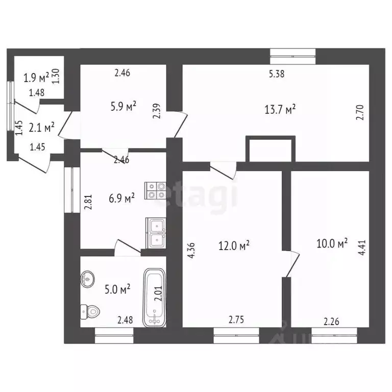 Дом в Крым, Черноморский район, с. Красная Поляна ул. 60 лет СССР, 26 ... - Фото 2