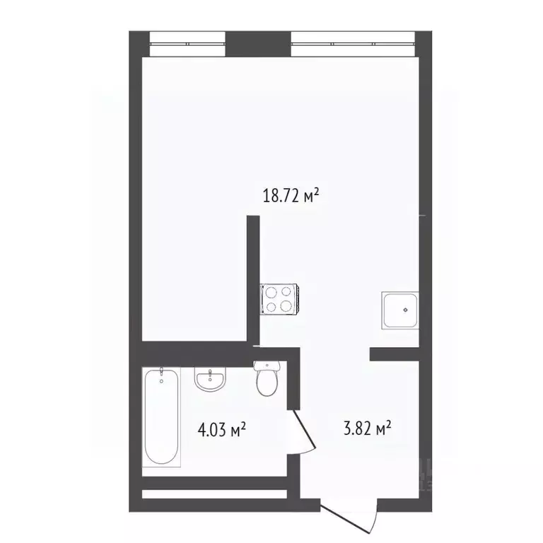 1-к кв. Тюменская область, Тюмень Ставропольская ул., 160/1 (27.6 м) - Фото 1
