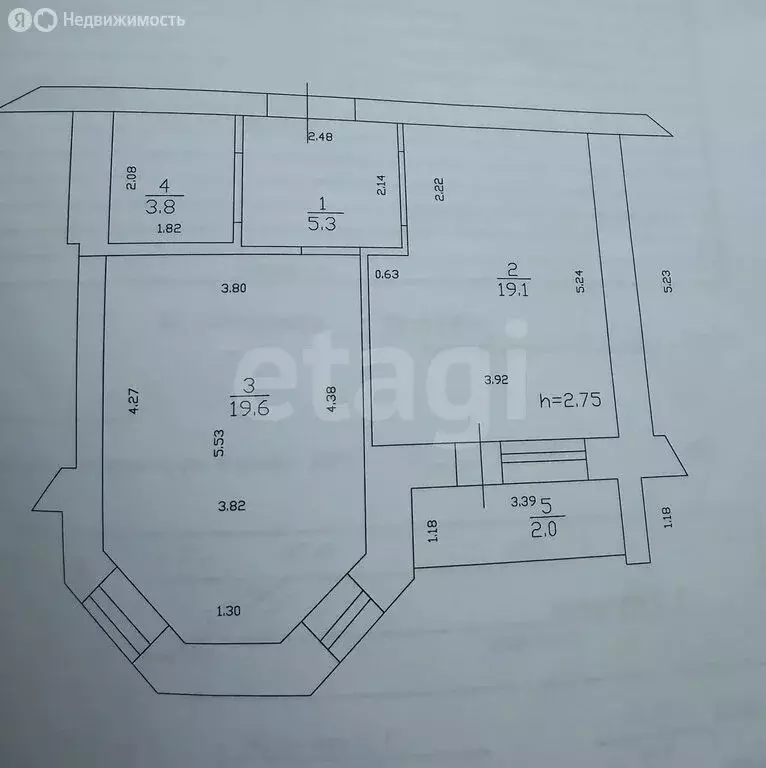 1-комнатная квартира: Казань, улица Болотникова, 9 (47.8 м) - Фото 1