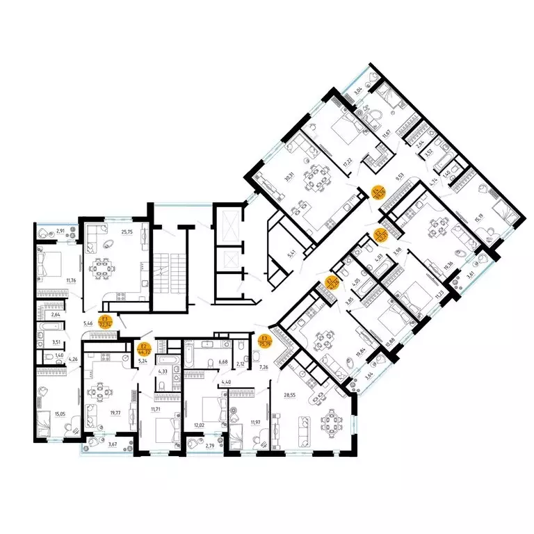 3-комнатная квартира: Рязань, улица Земнухова, 2 (99.26 м) - Фото 2