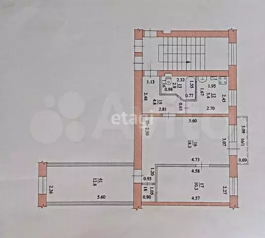 3-к. квартира, 55,5 м, 3/4 эт. - Фото 0