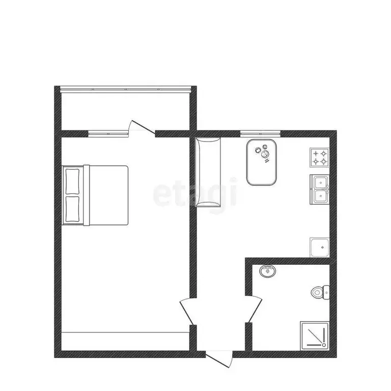 1-комнатная квартира: Иркутск, Норильская улица, 6/3 (30.5 м) - Фото 1