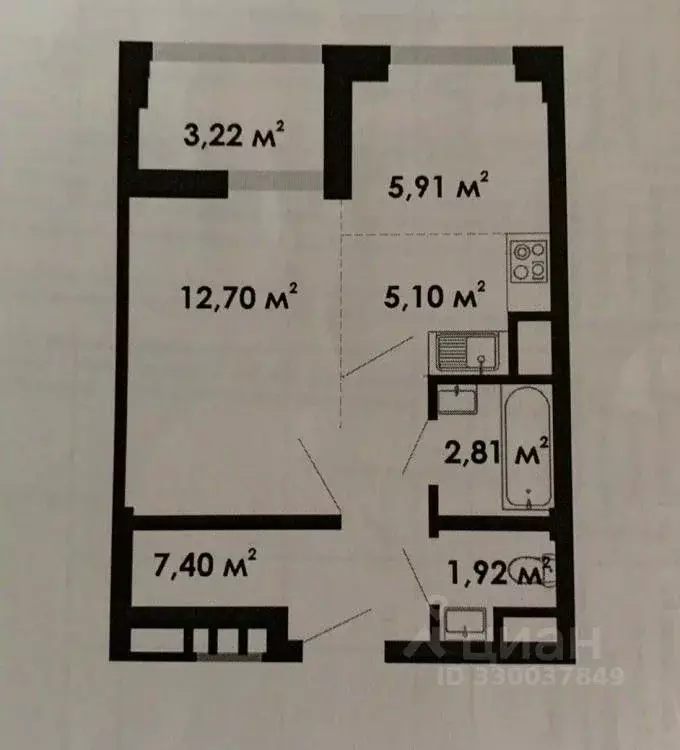 1-к кв. Иркутская область, Иркутский муниципальный округ, Маркова рп ... - Фото 1