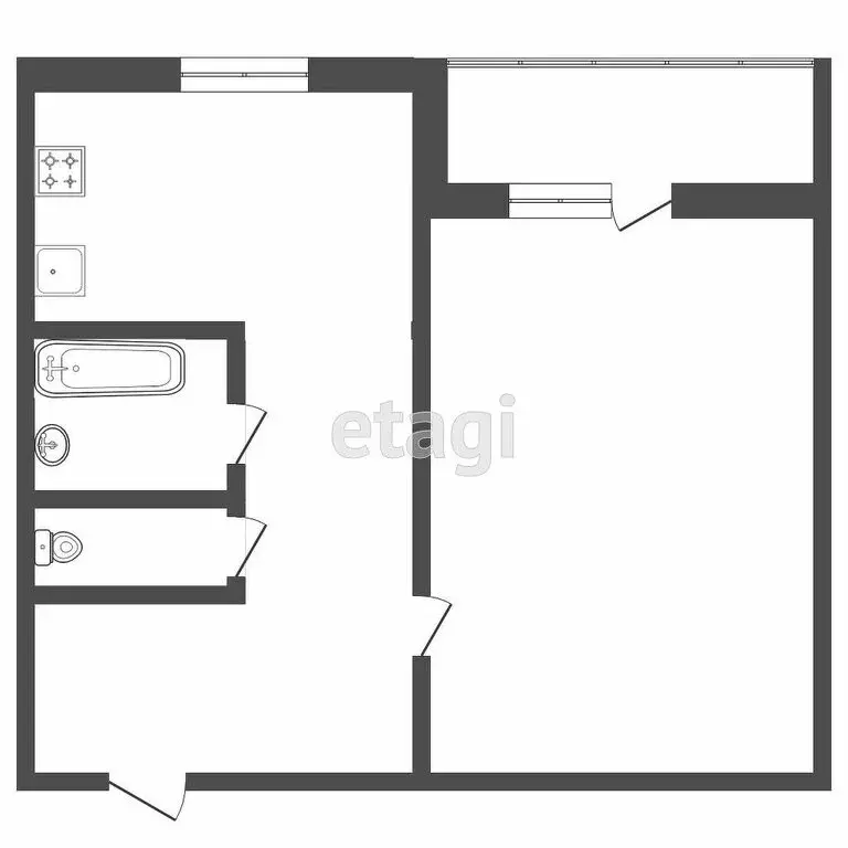1-комнатная квартира: Саранск, улица Коваленко, 52 (32.1 м) - Фото 0