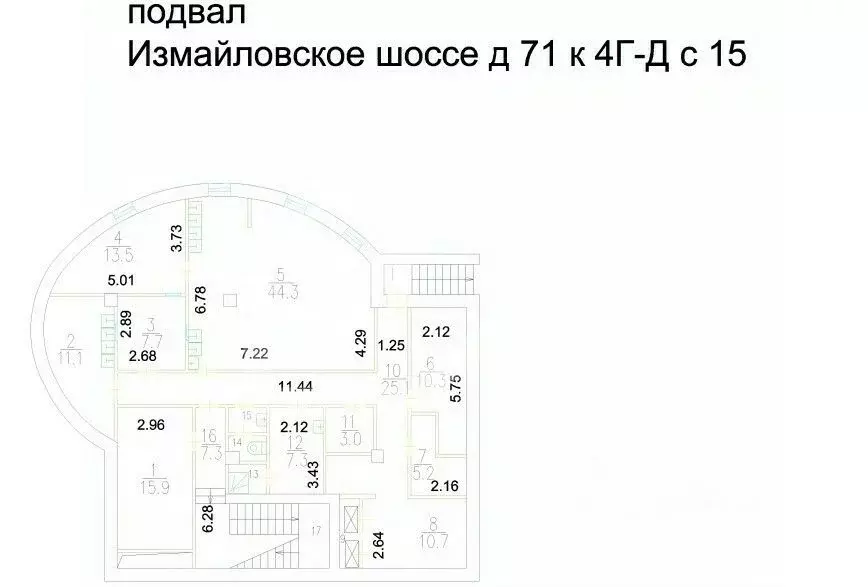 Помещение свободного назначения в Москва Измайловское ш., 71к4Г-Дс15 ... - Фото 2