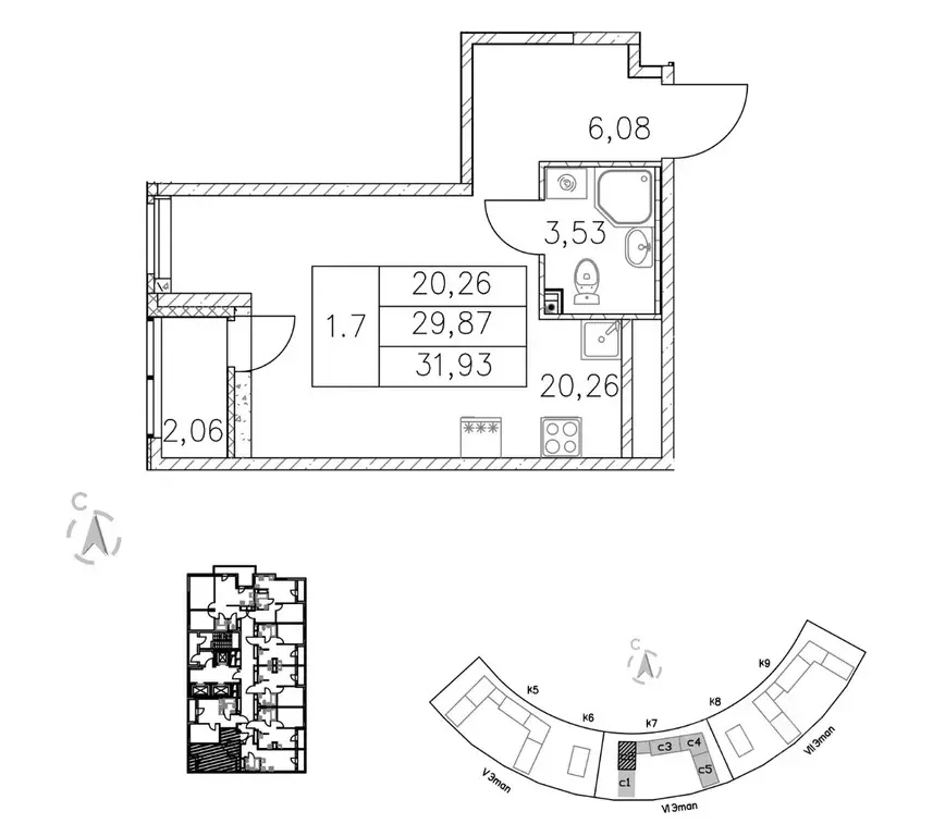 Студия Ленинградская область, Всеволожский район, Свердловское ... - Фото 2