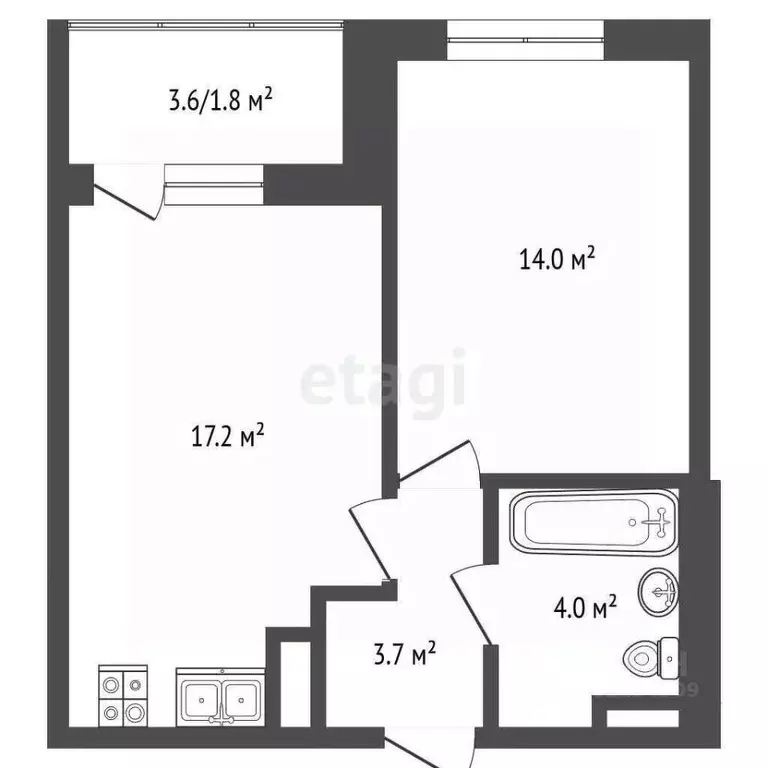 1-к кв. Мордовия, Саранск Розмарин жилой комплекс (40.7 м) - Фото 0