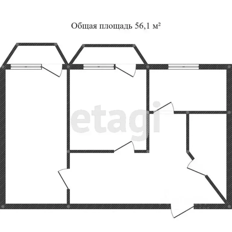 2-к кв. Ростовская область, Ростов-на-Дону Каширская ул., 24 (43.0 м) - Фото 1