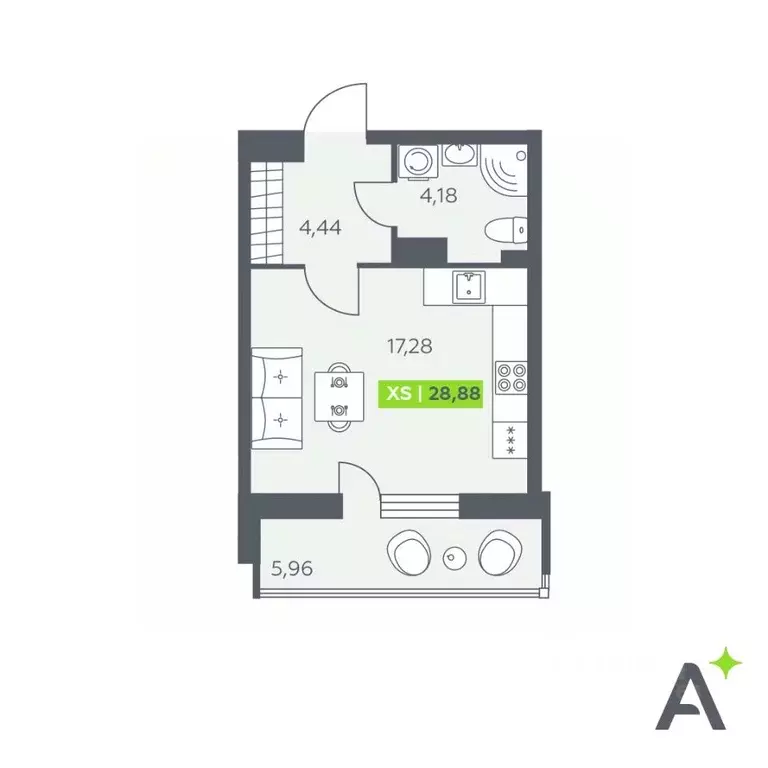 Студия Ленинградская область, Всеволожский район, Заневское городское ... - Фото 1