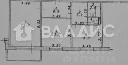 2-к кв. Новосибирская область, Новосибирск ул. Связистов, 15 (56.4 м) - Фото 1