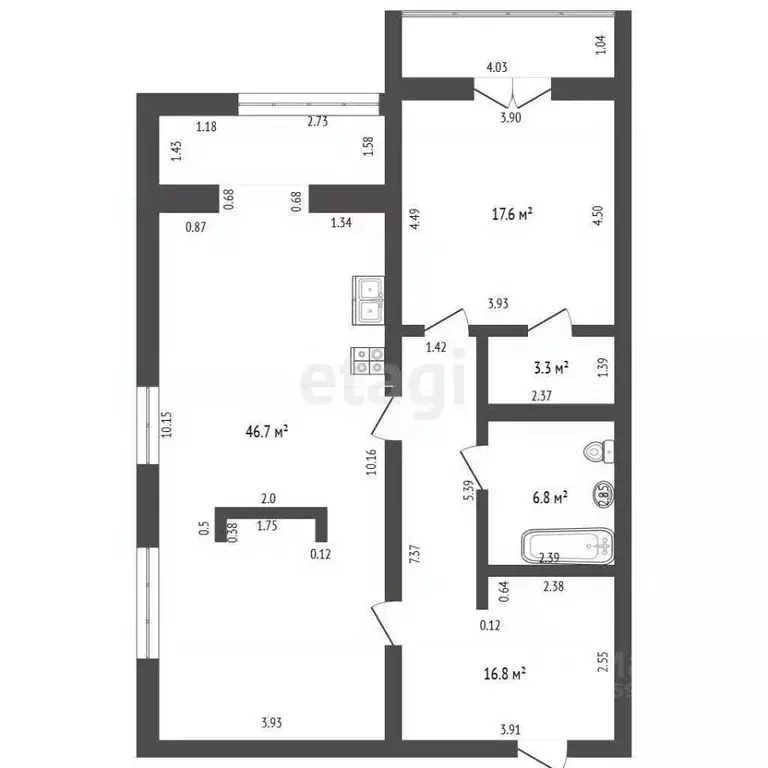 3-к кв. Тамбовская область, Тамбов ул. Менделеева, 3А (91.2 м) - Фото 0