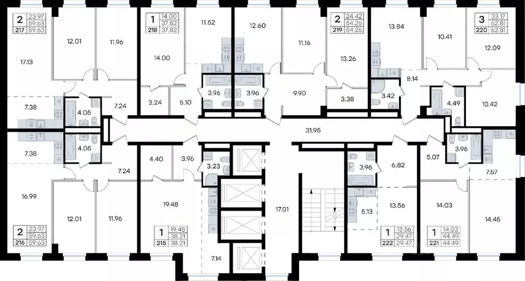 1-к кв. Приморский край, Владивосток ул. Тухачевского, 80 (44.49 м) - Фото 2