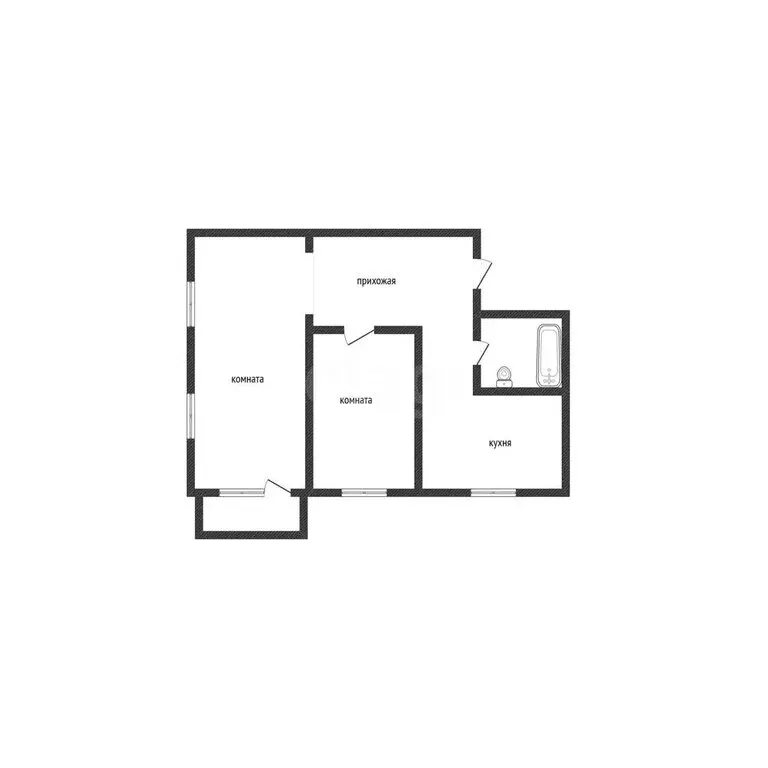 2-комнатная квартира: Бийск, переулок Николая Липового, 64/2 (40.7 м) - Фото 0