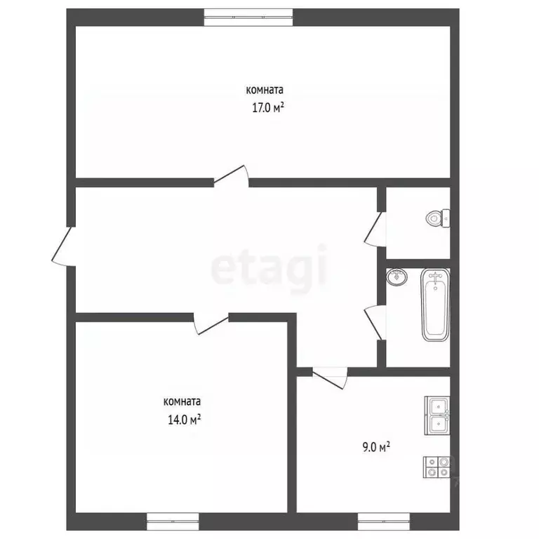 2-к кв. Московская область, Протвино Серпухов городской округ, проезд ... - Фото 2