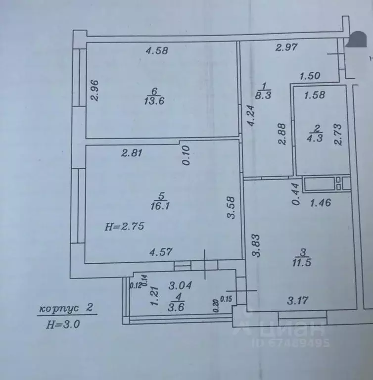 2-к кв. Краснодарский край, Анапа Анапское ш., 18к2 (57.4 м) - Фото 2