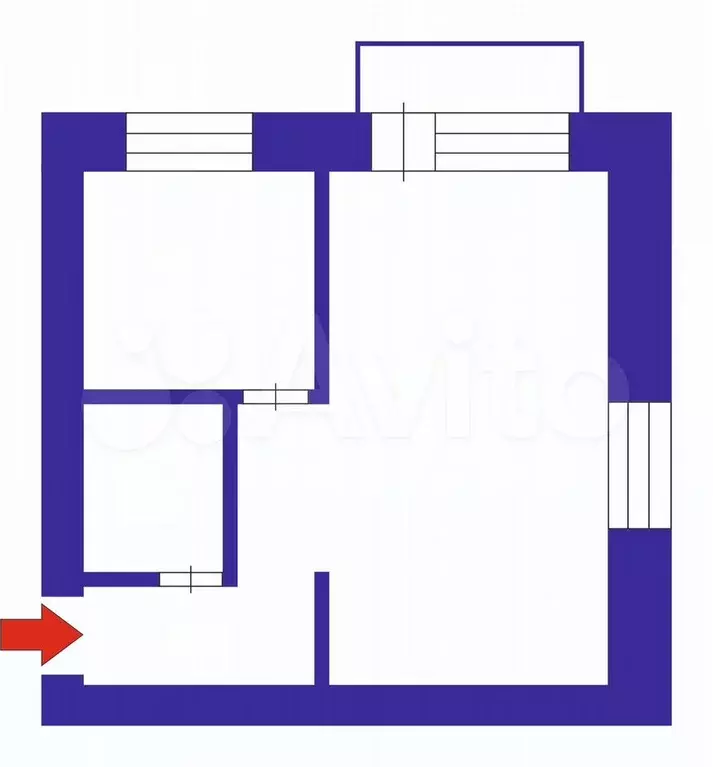 1-к. квартира, 30,2 м, 3/4 эт. - Фото 0