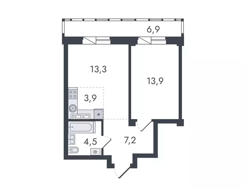 2-комнатная квартира: Киров, Чистопрудненская улица, 13 (49.7 м) - Фото 0