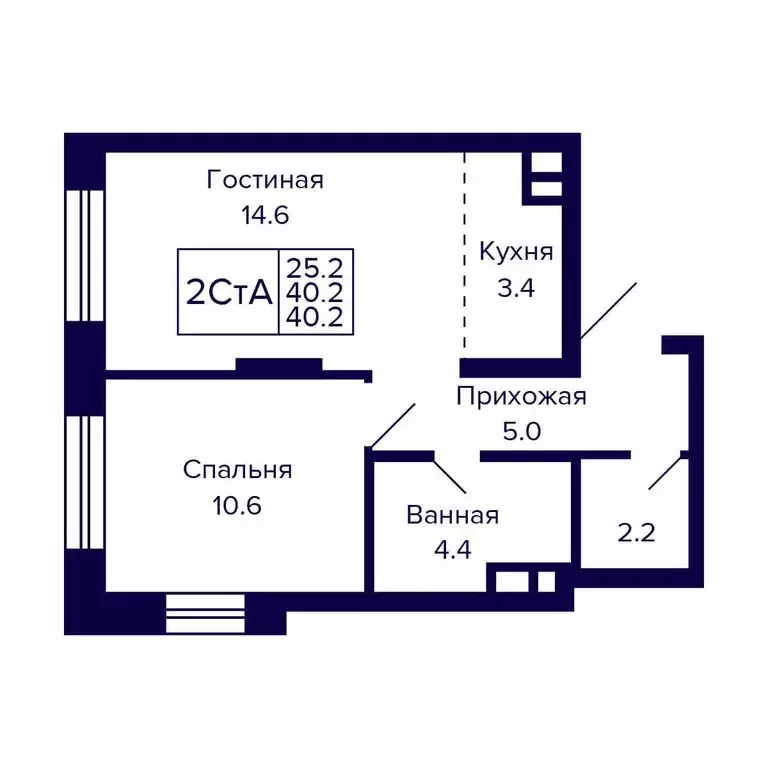 2-комнатная квартира: Новосибирск, Красносельская улица (40.2 м) - Фото 0