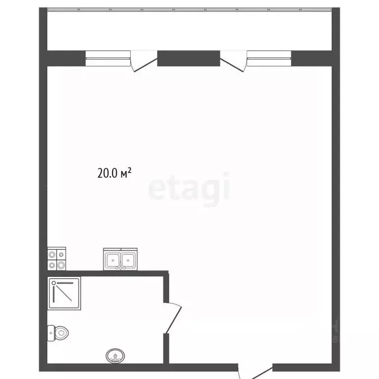 Студия Калининградская область, Светлогорск ул. Горького, 14 (60.0 м) - Фото 2