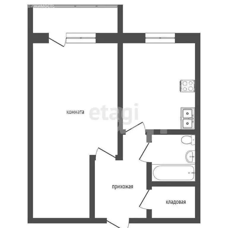 1-комнатная квартира: Ирбит, улица Мамина-Сибиряка, 6 (27.6 м) - Фото 0
