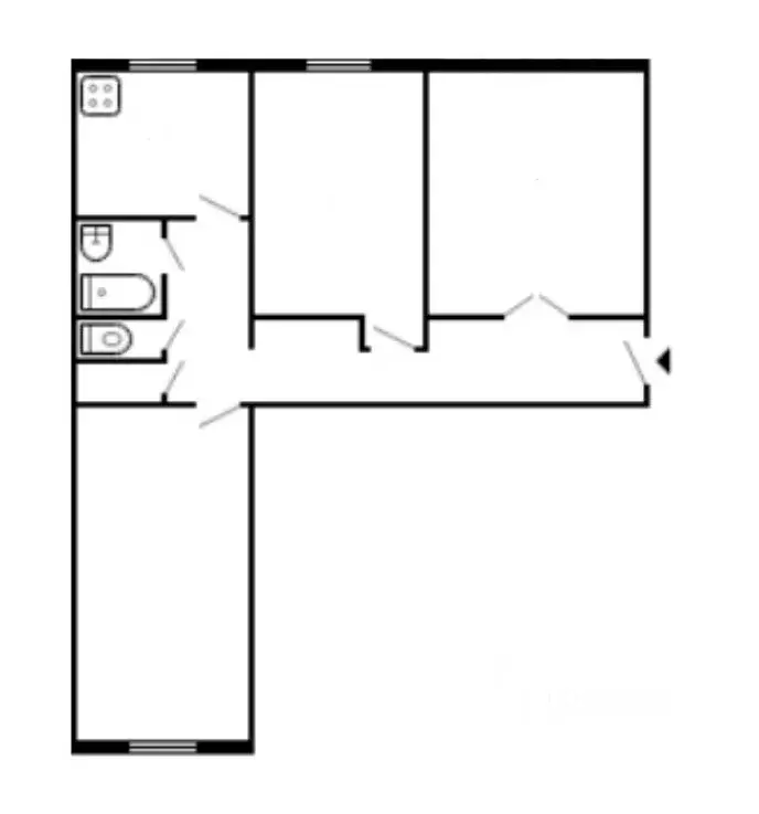 3-к кв. Курская область, Железногорск ул. Энтузиастов, 2к2 (60.0 м) - Фото 1