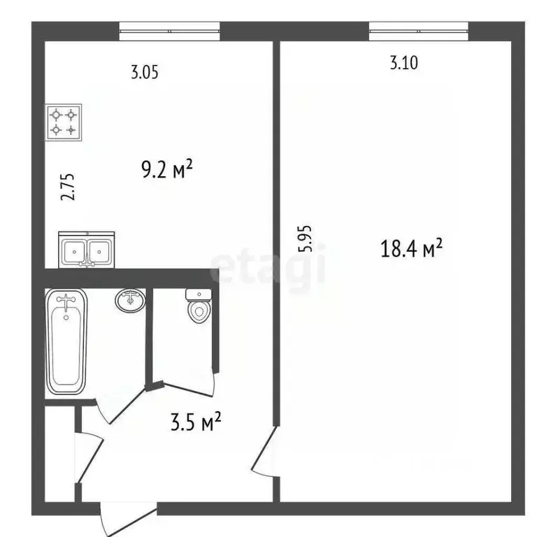 1-к кв. Ленинградская область, Всеволожск ул. Плоткина, 13к1 (36.0 м) - Фото 1