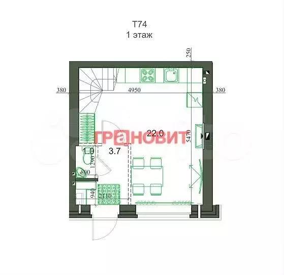 3-к. квартира, 75 м, 2/2 эт. - Фото 0