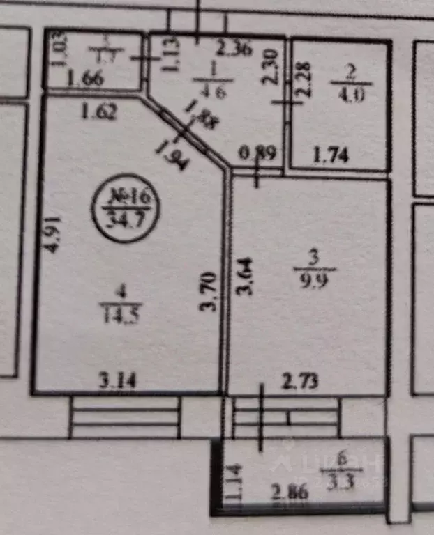 1-к кв. Орловская область, Орловский муниципальный округ, д. Образцово ... - Фото 2
