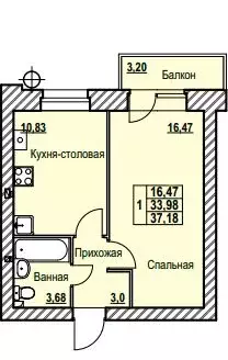 1-к кв. Ярославская область, Ярославль Северный жилрайон, 9-й мкр,  ... - Фото 1