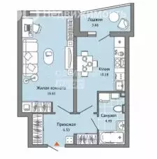 2-комнатная квартира: Ульяновск, Кольцевой переулок, 39 (55.2 м) - Фото 2