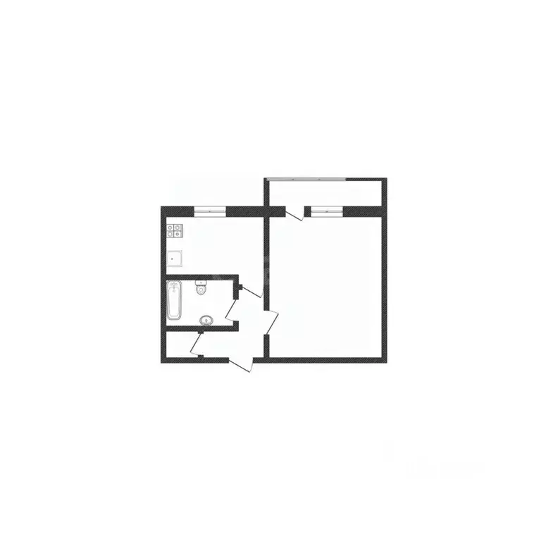 1-к кв. Белгородская область, Белгород ул. Костюкова, 23 (32.0 м) - Фото 2