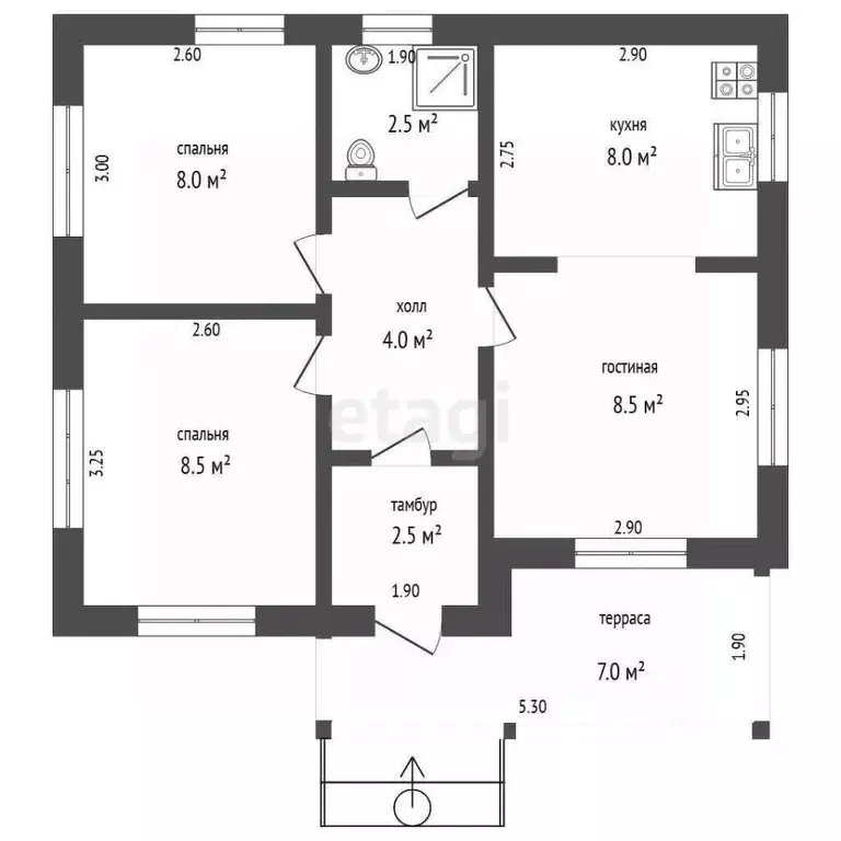 Дом в Калужская область, Калуга городской округ, д. Лихун  (49 м) - Фото 2