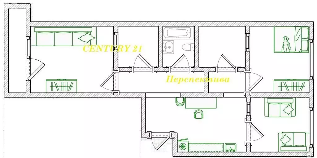 3-комнатная квартира: Реутов, улица Октября, 52 (70 м) - Фото 1