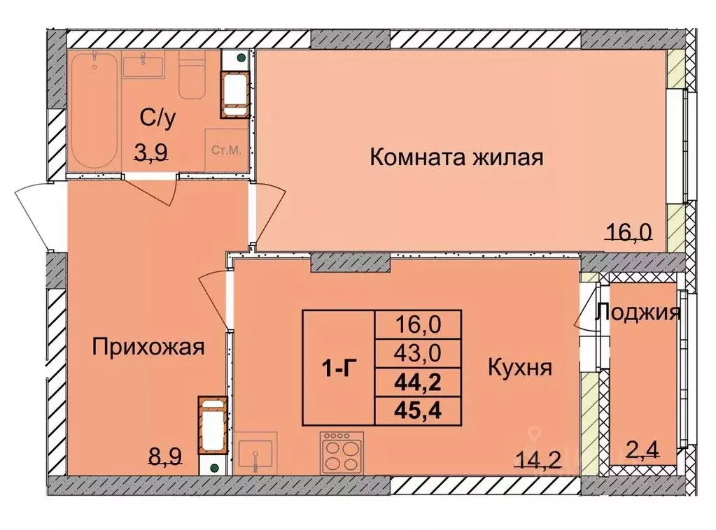 1-к кв. Нижегородская область, Нижний Новгород 1-я Оранжерейная ул. ... - Фото 0