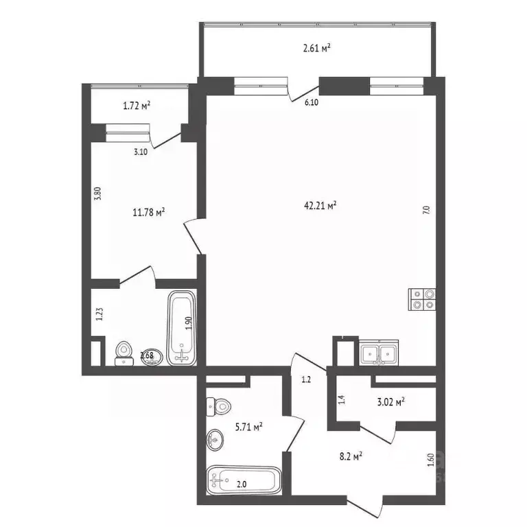 2-к кв. Крым, Ялта ул. Халтурина, 36А (88.67 м) - Фото 2