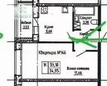 Квартира-студия: Архангельск, улица Гагарина, 44 (33.2 м) - Фото 1