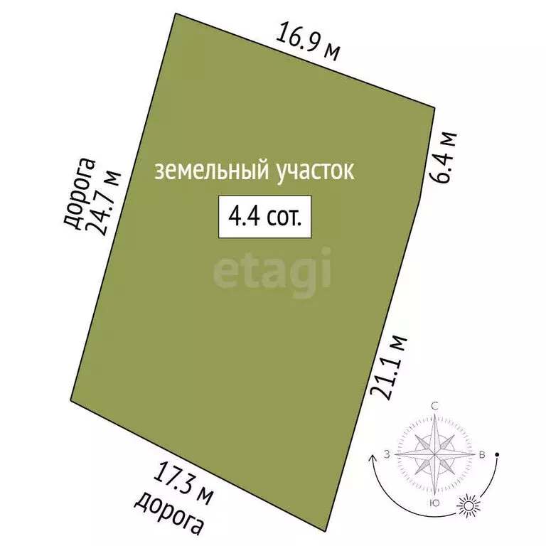 Участок в Миасс, СНТ Урал-4 (4.43 м) - Фото 1