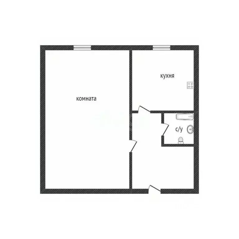 1-к кв. Курганская область, Курган ул. Куйбышева, 163 (31.3 м) - Фото 2